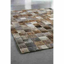BAUHAUS Esbeco Deko-Kuhfell Patchwork Hellbraun, 180 X 120 Cm, 100 % Echtfell