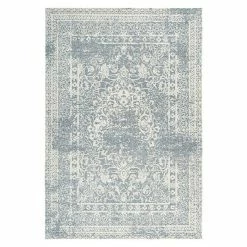BAUHAUS Kayoom Kurzflorteppich Iglesia Creme/Blau, 150 X 80 Cm, 100 % Polyester