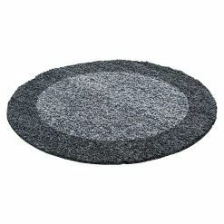 BAUHAUS Hochflorteppich Life 1503 Grau, Durchmesser: 120 Cm, 100% Polypropylen