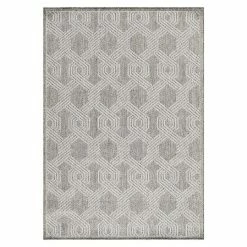 BAUHAUS Flachgewebeteppich Aruba 4904 Grau, 100 X 60 Cm, 100% Polypropylen