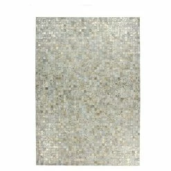 BAUHAUS Kayoom Echtlederteppich Rocket I Elfenbein/Gold, 170 X 120 Cm, 100 % Leder