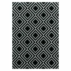 BAUHAUS Kurzflorteppich Costa 3525 Schwarz, 200 X 140 Cm, 100% Polypropylen