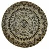 BAUHAUS Teppich Rund Stampa Natur/Schwarz, Durchmesser: 100 Cm, 100 % Polyester -Bodenfliesen Verkäufe 12 2443