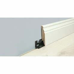 BAUHAUS LOGOCLIC Sockelleiste Weiß 2,6 M X 17 Mm X 58 Mm, Profiliert