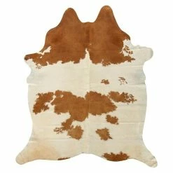 BAUHAUS Esbeco Deko-Kuhfell Braun/Weiß, 100 % Echtfell, Fläche Ca.: 3 M² - 4 M²