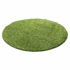 BAUHAUS Hochflorteppich Dream 4000 Grün, Durchmesser: 120 Cm, 100% Polypropylen