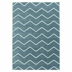 BAUHAUS Hochflorteppich Rio 4602 Blau, 150 X 80 Cm, 100% Polypropylen