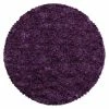BAUHAUS Hochflorteppich Fluffy 3500 Lila, Durchmesser: 80 Cm, 100% Polypropylen