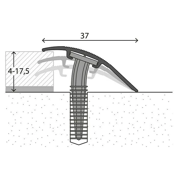 BAUHAUS LOGOCLIC Anpassprofil 205 Edelstahl Matt, 2,7 M X 37 Mm, Montageart: Schrauben 4 BAUHAUS LOGOCLIC Anpassprofil 205 Edelstahl Matt, 2,7 M X 37 Mm, Montageart: Schrauben – Bild 2