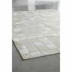 BAUHAUS Esbeco Deko-Kuhfell Patchwork Weiß, 180 X 120 Cm, 100 % Echtfell