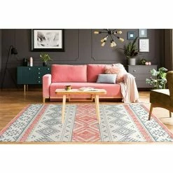 BAUHAUS Kayoom Flachgewebeteppich Ethnie Grau/Rot, 230 X 160 Cm, 100 % Baumwolle -Bodenfliesen Verkäufe 12 2628