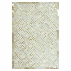 BAUHAUS Kayoom Echtlederteppich Dazzle Elfenbein, L X B: 230 X 160 Cm, 100 % Leder