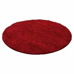 BAUHAUS Hochflorteppich Life 1500 Rot, Durchmesser: 200 Cm, 100% Polypropylen
