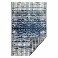 BAUHAUS Outdoor-Teppich Brooklyn Blau/Weiß, 180 X 120 Cm, 100 % Polypropylen