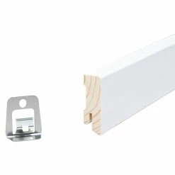 BAUHAUS Sockelleiste 2,4 M X 1,6 Cm X 4 Cm, Nadelholz, Lackiert -Bodenfliesen Verkäufe 12 271