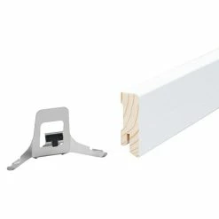 BAUHAUS Sockelleiste 2,4 M X 1,6 Cm X 4 Cm, Nadelholz, Lackiert -Bodenfliesen Verkäufe 12 272