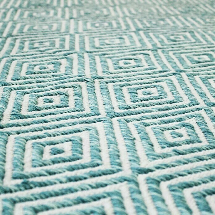 BAUHAUS Kayoom Teppich Cocktail 300 Türkis, L X B: 170 X 120 Cm, 100% Baumwolle 5 BAUHAUS Kayoom Teppich Cocktail 300 Türkis, L X B: 170 X 120 Cm, 100% Baumwolle – Bild 3
