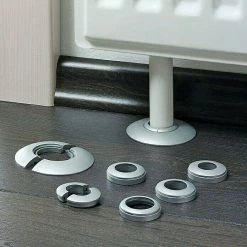 BAUHAUS LOGOCLIC Rohrrosette Silber, 2 Stk., Kunststoff