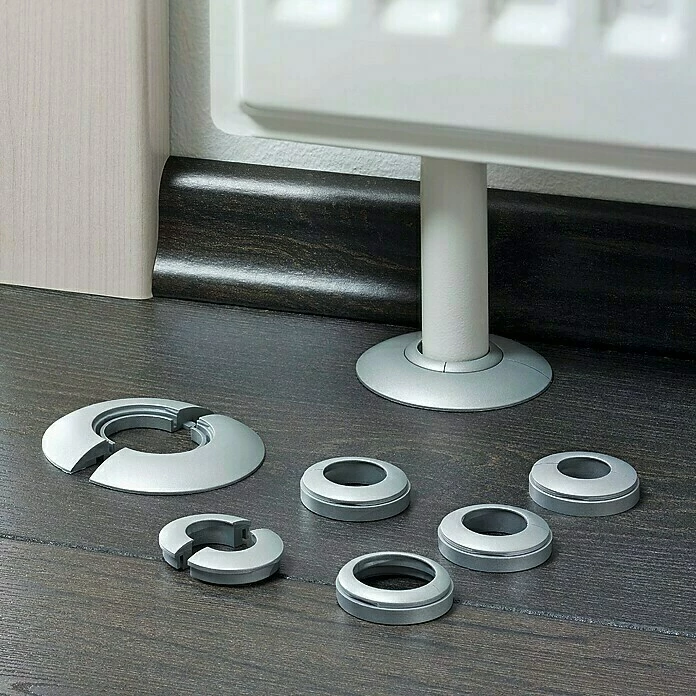 BAUHAUS LOGOCLIC Rohrrosette Silber, 2 Stk., Kunststoff 3 BAUHAUS LOGOCLIC Rohrrosette Silber, 2 Stk., Kunststoff