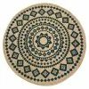 BAUHAUS Teppich Rund Mamda Natur/Schwarz, Durchmesser: 80 Cm, Jute -Bodenfliesen Verkäufe 12 2796