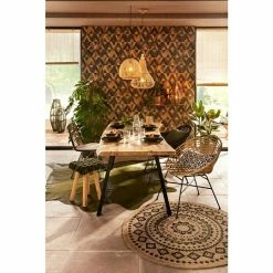 BAUHAUS Teppich Rund Mamda Natur/Schwarz, Durchmesser: 80 Cm, Jute -Bodenfliesen Verkäufe 12 2799