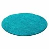 BAUHAUS Hochflorteppich Life 1500 Türkis, Durchmesser: 80 Cm, 100% Polypropylen