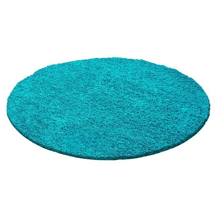 BAUHAUS Hochflorteppich Life 1500 Türkis, Durchmesser: 80 Cm, 100% Polypropylen 3 BAUHAUS Hochflorteppich Life 1500 Türkis, Durchmesser: 80 Cm, 100% Polypropylen