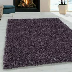 BAUHAUS Hochflorteppich Sydney 3000 Violett, 150 X 80 Cm, 100% Polypropylen -Bodenfliesen Verkäufe 12 2846