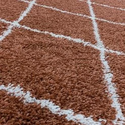 BAUHAUS Hochflorteppich Alvor 3401 Terra, 250 X 80 Cm, 100% Polypropylen -Bodenfliesen Verkäufe 12 2850