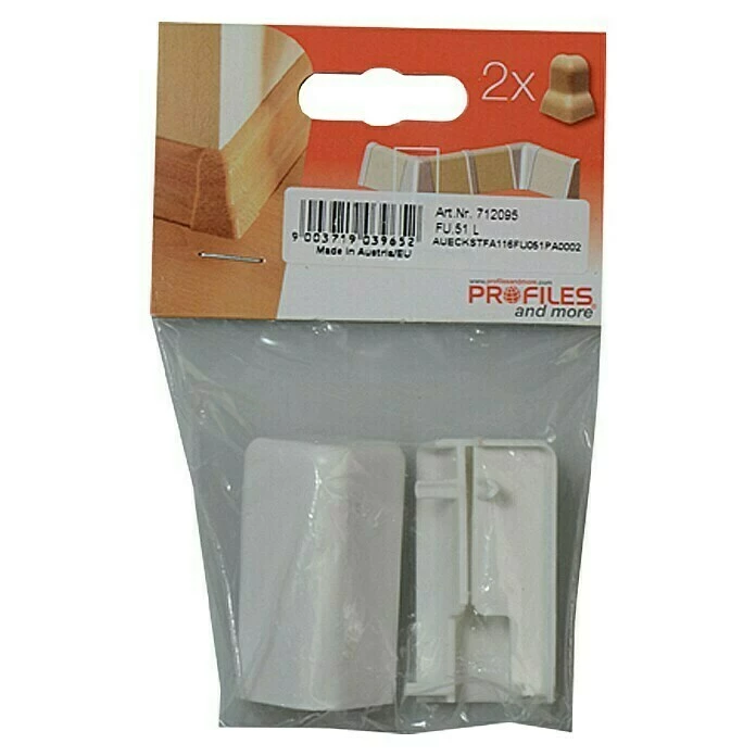 BAUHAUS Profiles And More Außenecke FU51L/KU51L Weiß, 2 Stk. 4 BAUHAUS Profiles And More Außenecke FU51L/KU51L Weiß, 2 Stk. – Bild 2