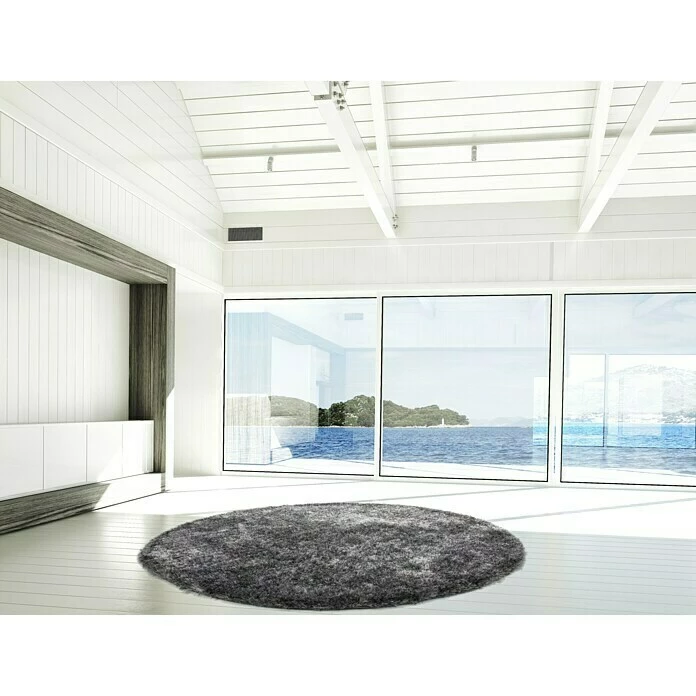 BAUHAUS Kayoom Teppich Rund Diamond Grau/Weiß, Durchmesser: 160 Cm, 100 % Polyester 5 BAUHAUS Kayoom Teppich Rund Diamond Grau/Weiß, Durchmesser: 160 Cm, 100 % Polyester – Bild 3