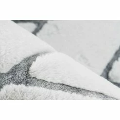 BAUHAUS Kayoom Hochflorteppich Vivica 225 Weiß/Anthrazit, 230 X 160 Cm, 100 % Polyester -Bodenfliesen Verkäufe 12 3089