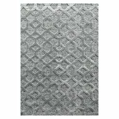 BAUHAUS Hochflorteppich Pisa 4702 Grau, 110 X 60 Cm, 100% Polypropylen