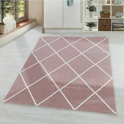 BAUHAUS Hochflorteppich Rio 4601 Rose, 150 X 80 Cm, 100% Polypropylen -Bodenfliesen Verkäufe 12 3125