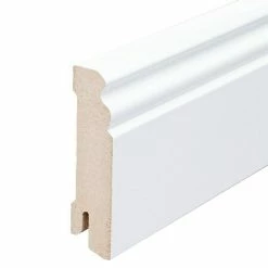 BAUHAUS Sockelleiste Weiß, 2,44 M X 1,8 Cm X 9,6 Cm, Profiliert