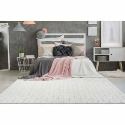 BAUHAUS Kayoom Hochflorteppich Vivica 125 Weiß/Creme, 230 X 160 Cm, 100 % Polyester -Bodenfliesen Verkäufe 12 3159