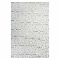 BAUHAUS Kayoom Hochflorteppich Vivica 125 Weiß/Anthrazit, 160 X 120 Cm, 100 % Polyester