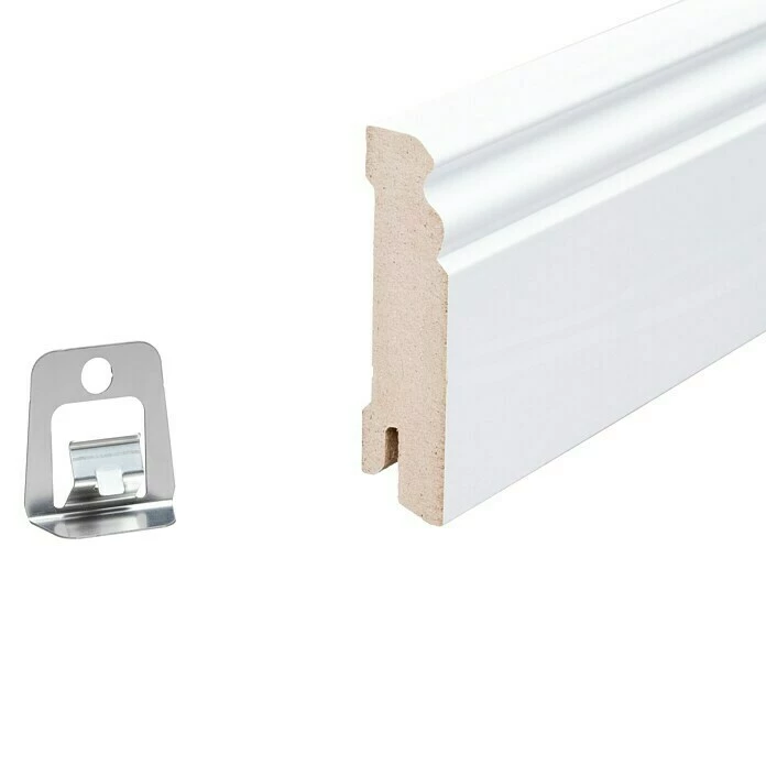 BAUHAUS Sockelleiste Weiß, 2,44 M X 1,8 Cm X 9,6 Cm, Profiliert 7 BAUHAUS Sockelleiste Weiß, 2,44 M X 1,8 Cm X 9,6 Cm, Profiliert – Bild 5