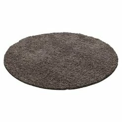 BAUHAUS Hochflorteppich Life 1500 Taupe, Durchmesser: 200 Cm, 100% Polypropylen