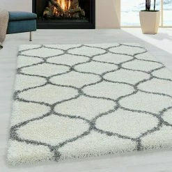 BAUHAUS Hochflorteppich Salsa 3201 Cream, 340 X 240 Cm, 100% Polypropylen -Bodenfliesen Verkäufe 12 3247