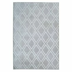 BAUHAUS Kayoom Kurzflorteppich Monroe III Grau/Blau, 150 X 80 Cm, 100 % Polyester