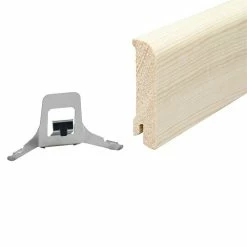 BAUHAUS Sockelleiste 2,4 M X 1,8 Cm X 7,6 Cm, Kiefer, Unbehandelt -Bodenfliesen Verkäufe 12 333