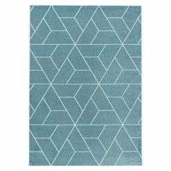 BAUHAUS Kurzflorteppich Efor 3715 Blau, 250 X 80 Cm, 100% Polypropylen