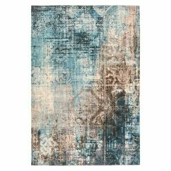 BAUHAUS Kayoom Kurzflorteppich Indiana Blau/Braun, 170 X 120 Cm, 100 % Baumwolle