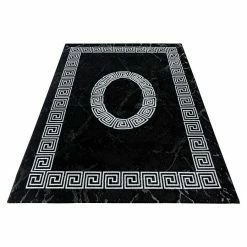 BAUHAUS Kurzflorteppich Plus 8009 Schwarz, 290 X 200 Cm, 100% Polypropylen