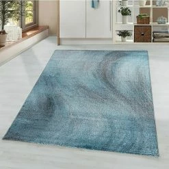 BAUHAUS Kurzflorteppich Ottawa 4204 Blau, 150 X 80 Cm, 100% Polypropylen -Bodenfliesen Verkäufe 12 3632