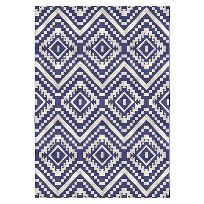 BAUHAUS Outdoor-Teppich Monza Blau/Weiß, 170 X 120 Cm, 100 % Polypropylen 3 BAUHAUS Outdoor-Teppich Monza Blau/Weiß, 170 X 120 Cm, 100 % Polypropylen