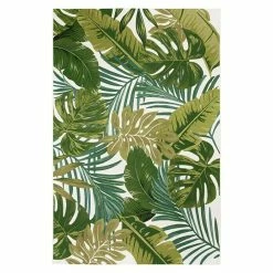 BAUHAUS Outdoor-Teppich Kubana Grün/Weiß, 230 X 160 Cm, 75 % Polypropylen, 25 % Polyester