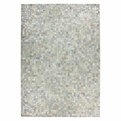 BAUHAUS Kayoom Echtlederteppich Rocket I Grau/Silber, 170 X 120 Cm, 100 % Leder