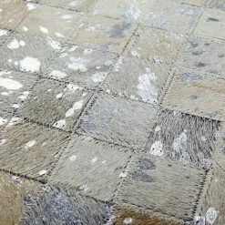 BAUHAUS Kayoom Echtlederteppich Rocket I Grau/Silber, 170 X 120 Cm, 100 % Leder -Bodenfliesen Verkäufe 12 3725